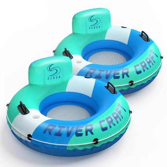 Imagem de River Tube Sebor Heavy Duty inflável flutuante com encostos