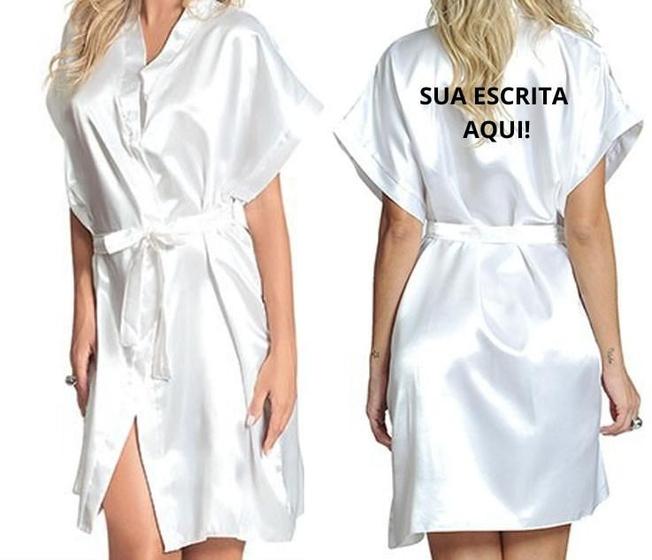 Imagem de Robe roupão hobbe Personalizado todo em cetim