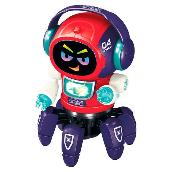 Imagem de Robô Aranha Dançarino Dacing Robo DJ Som Luz Brinquedo Menino Dm Toys