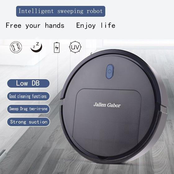 Imagem de Robô Aspirador 1800Pa Multifuncional - 3 em 1 (Aspira, Varre e Lava) - Carregamento USB