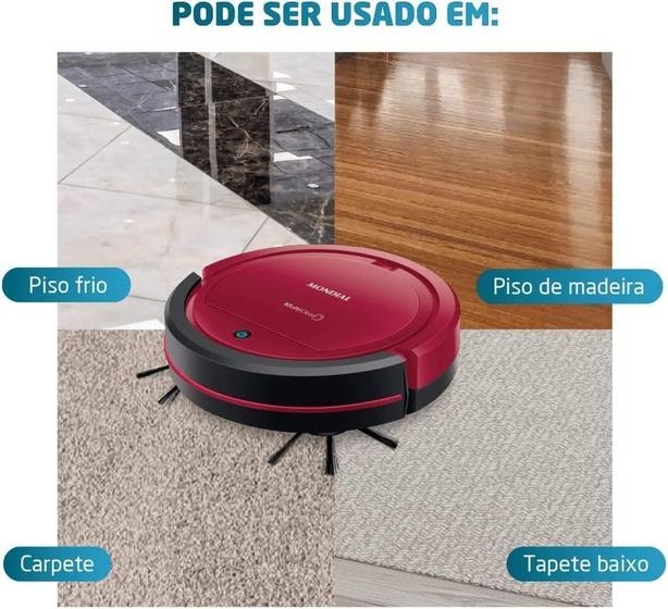 Imagem de Robô Aspirador De Pó Mondial Rb-09 Bivolt + Pano De Limpeza