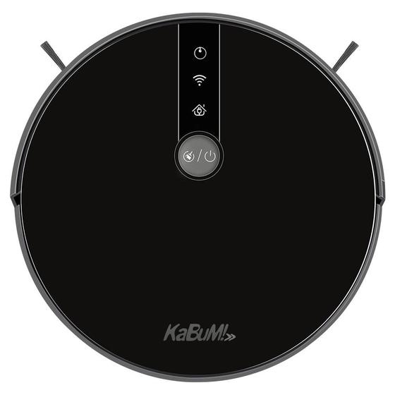 Imagem de Robô Aspirador Passa Pano KABUM! smart 500 - 5 Modos de Limpeza, Mapeamento Giroscópio, Base de Carregamento, Preto - KBSF000
