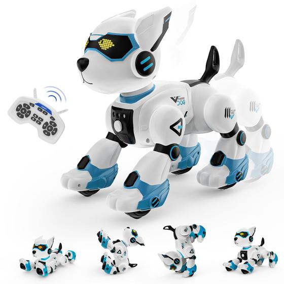 Imagem de Robô Cachorro WeFone Smart Programável - Brinquedo para Crianças com Controle Remoto