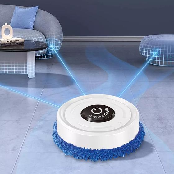 Imagem de Robô De Limpeza Mop Simula Pano E Seca Baixo Ruído inteligente 200 minutos de trabalho