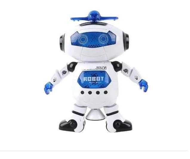 Imagem de Robô Hebin Dança Gira 360 Emite Luzes E Musica Robot Som