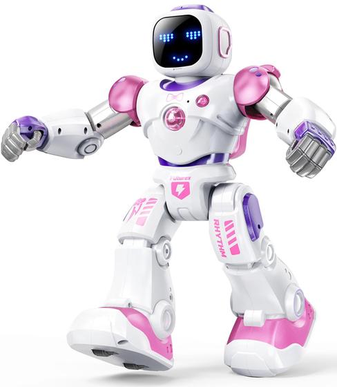 Imagem de Robô Inteligente Ruko 1088 STEM Programável - Brinquedo Educativo para Crianças (Rosa)