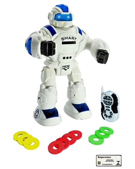 Imagem de Robo Musical com Acessorios Sensor Movimento Som Luzes Lanca Discos BBR Toys Brinquedo Recreativo