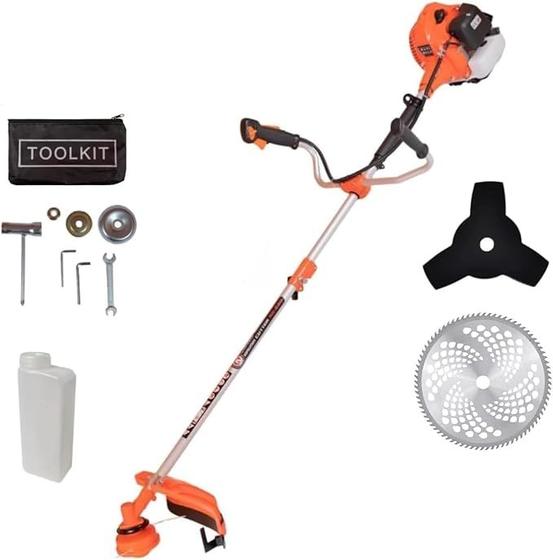 Roçadeira 65CC Gasolina 2 Tempos 3HP Profissional + Disco 80 Dentes Menor preço em Roçadeira 65CC Gasolina 2 Tempos 3HP Profissional + Disco 80 Dentes