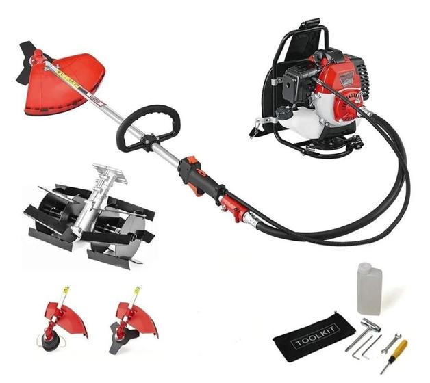 Imagem de Roçadeira Costal 52cc Sa Tools + Enxada - Motor 2 Tempos