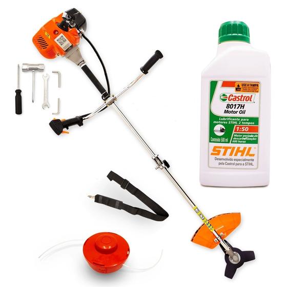 Roçadeira Profissional A Gasolina 62cc + Óleo Stihl Menor preço em Roçadeira Profissional A Gasolina 62cc + Óleo Stihl