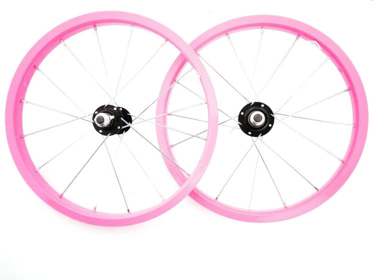 Imagem de Roda Aluminio Pink Aro 16 Para Bicicleta Infantil O Par