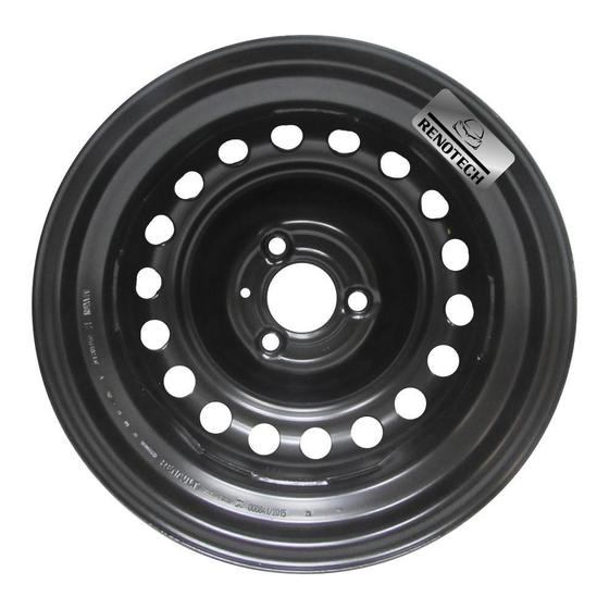 Roda Aro 14 Preta De Aço Renault Kwid 403002664R - Rodas para Carro ...