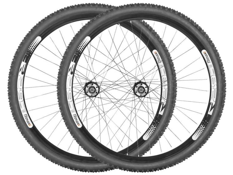 Imagem de Roda Aro 29 Rimaxx Cubo Rosca Pneus e Câmara Preto