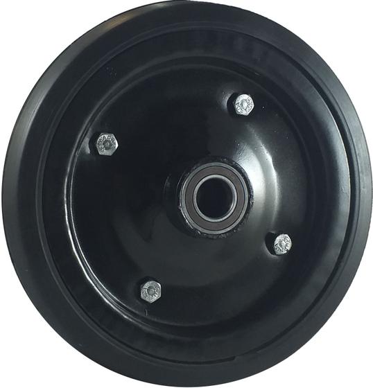 Imagem de Roda Chapa 8 Maciça Rolamento Esf. P/ Eixo 20mm, Carrinho de Carga - CP8E20