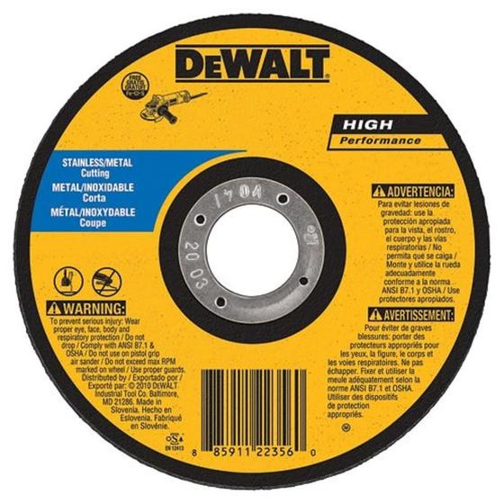 Imagem de Roda de corte DEWALT DW8065S Cfree Thin de 7 polegadas para aço inoxidável