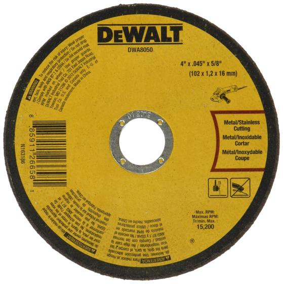 Imagem de Roda de corte DEWALT DWA8050 T1 4 x 1,1 x 16cm para metal