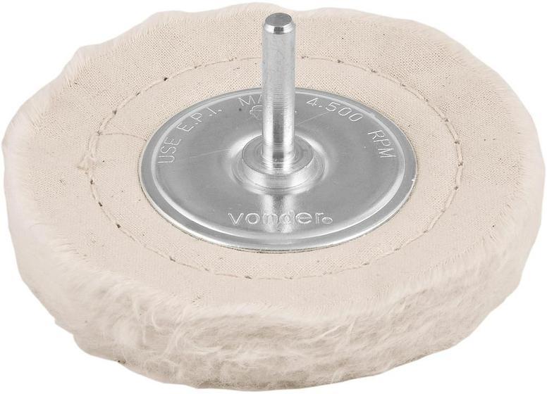 Imagem de Roda de feltro/pano 4x1/2" haste 1/4" p/ polimento Vonder