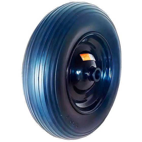 Imagem de Roda Maciça Listrada com Rolamento Rolete 350-8 Eixo 1"