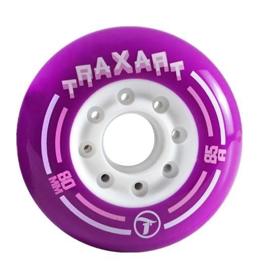 Imagem de Roda para patins 80mm Revolt Roxo 85a Traxart (JOGO)