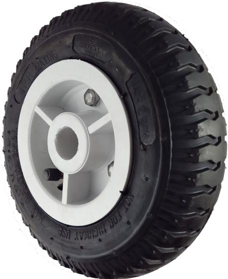Imagem de Roda Pneumática 250x4 PP Furo Passante 7/8" Carrinho de Caiaque, Praia, Piscina - P250X4PF