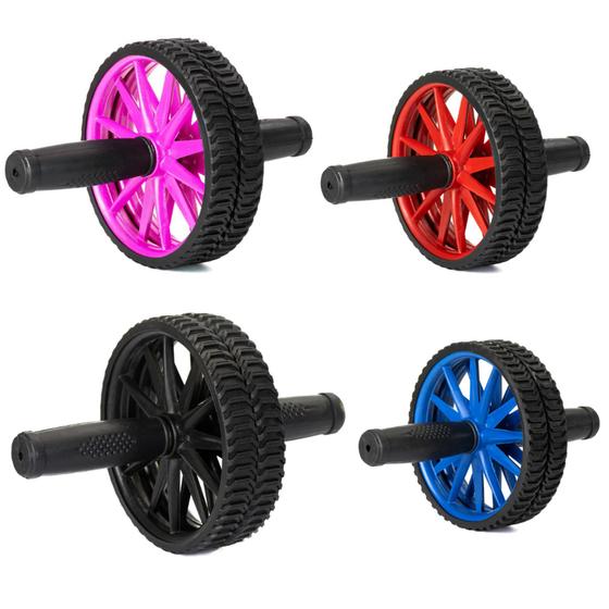 Imagem de Roda Rolo Rodinha Para Exercícios Abdominal Lombar Academia