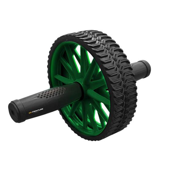 Imagem de Roda Rolo Rodinha Para Exercícios Verde Abdominal Lombar Academia Fitness Cross Reforçado