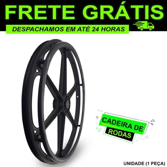 Roda Traseira Aro 24 Em Nylon Para Cadeira De Rodas Menor preço em Roda Traseira Aro 24 Em Nylon Para Cadeira De Rodas