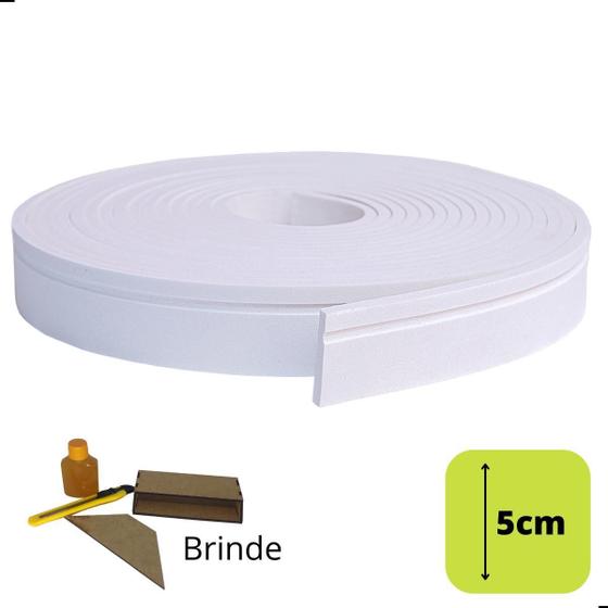 Imagem de Rodapé Autocolante Moldura Boiserie Eva Flexivel 5 Mts- 5C1