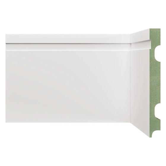 Rodapé de MDF 15cm x 15mm x 2,40m com Friso Resistente a Umidade Moldufama 1502 Menor preço em Rodapé de MDF 15cm x 15mm x 2,40m com Friso Resistente a Umidade Moldufama 1502