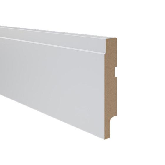 Rodapé de MDF Durafloor Essencial E-06 Branca Polar 100mm x 18mm x 2100mm Menor preço em Rodapé de MDF Durafloor Essencial E-06 Branca Polar 100mm x 18mm x 2100mm