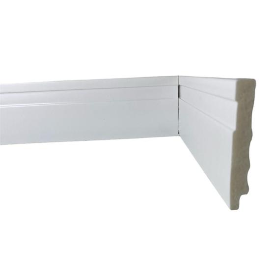 Imagem de Rodapé de Poliestireno Arquitech Slim 7cm Branco Barra 2m