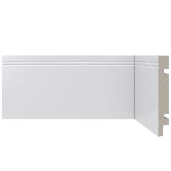 Imagem de Rodapé Santa Luzia Moderna 460 16mmx10cm Metro Linear - caixa com 2,4 m - Branco