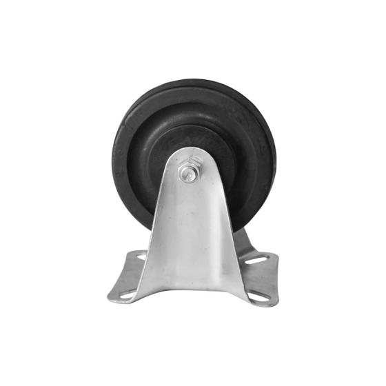 Imagem de Rodízio 514 Borracha com Placa Fixa Sem Trava para 85Kg