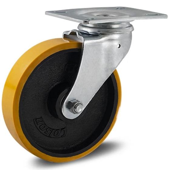 Imagem de Rodízio giratório com placa 4" PU moldado - GLP.414.PF.E - Colson