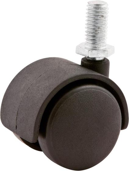 Rodizio giratório duplo 50mm 20kg nylon pino rosca 10x15mm rr945 - Vonder Menor preço em Rodizio giratório duplo 50mm 20kg nylon pino rosca 10x15mm rr945 - Vonder