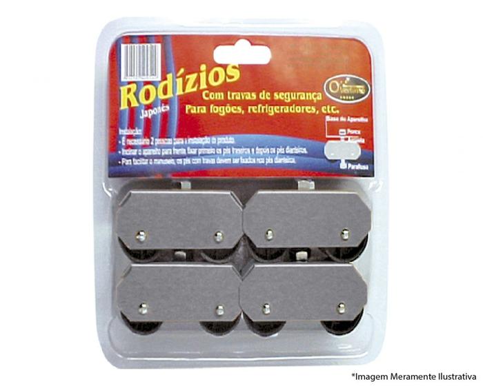 Imagem de Rodizio Pe Gelad/Fogao Japones 4Pcs Inox Blister