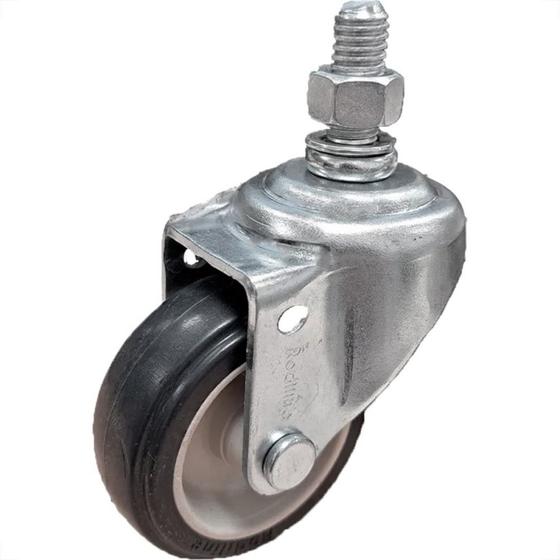 Imagem de Rodizio Rodiline Com Parafuso Fixa 412 Np-4'' Preto