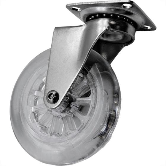Imagem de Rodizio Silicone Soprano Base Giratoria Sem Trava 100Mm