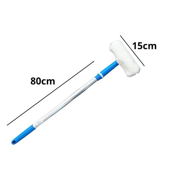 Imagem de Rodo Combinado 15Cm Com Cabo De 50 Cm Bralimpia Limpa Vidro