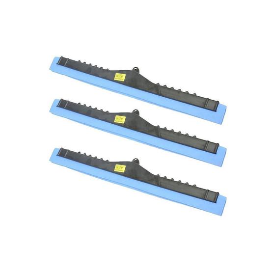Imagem de Rodo De Plástico Dsr 60Cm Duplo Sem Cabo Preto Kit 3
