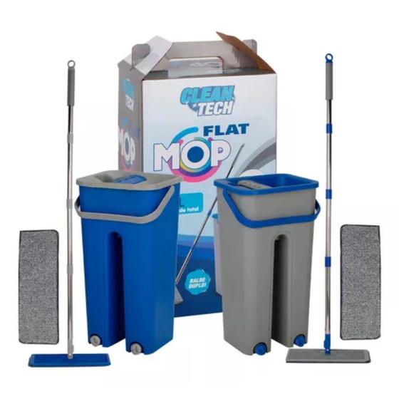 Imagem de Rodo Flat Mop E Balde Lava E Seca Com 2 Refil Sortido