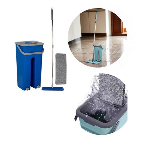 Imagem de Rodo Flat Mop E Balde Lava E Seca Com 2 Refil Sortido