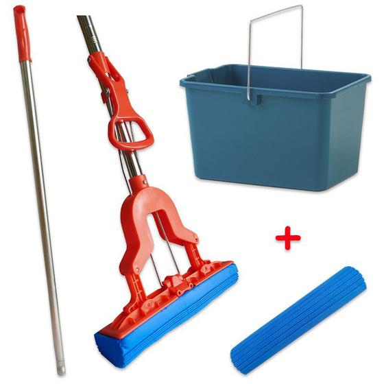 Rodo Mágico Mop Espremedor Dobrável Com 1 Refil e Balde Menor preço em Rodo Mágico Mop Espremedor Dobrável Com 1 Refil e Balde