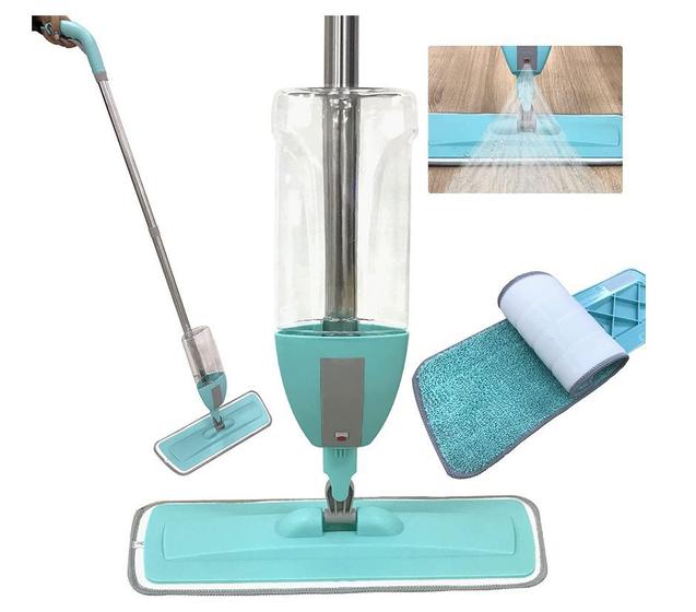 Rodo Magico Mop Spray Esfregão Vassoura Com Reservatório + Refil Microfibra Menor preço em Rodo Magico Mop Spray Esfregão Vassoura Com Reservatório + Refil Microfibra