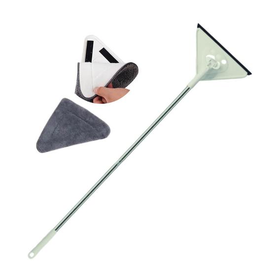 Rodo Mop Limpador De Vidros Triangular Microfibra Extensor Com 1 Refil Extra Menor preço em Rodo Mop Limpador De Vidros Triangular Microfibra Extensor Com 1 Refil Extra