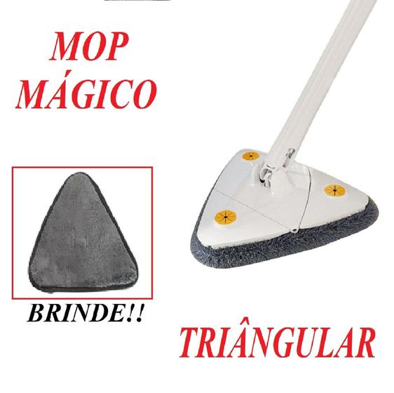 Imagem de Rodo Mop Triangular Giratório 360 Graus Esfregão Magico Piso