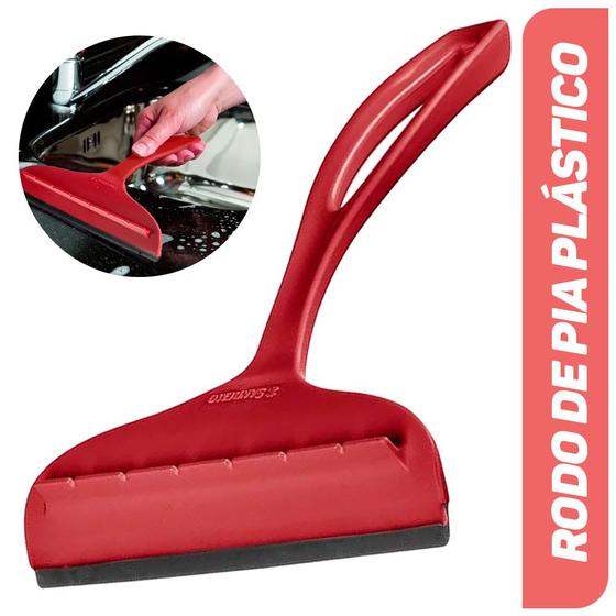 Rodo Pia Plástico Rodinho Cozinha Com Raspador 14 Cm Sanremo Menor preço em Rodo Pia Plástico Rodinho Cozinha Com Raspador 14 Cm Sanremo