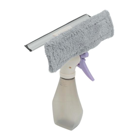 Imagem de Rodo Spray Limpa Vidros Janela Microfibra Rodinho e Reservatório 230 ml Limpa e Seca Esfregão Simplo