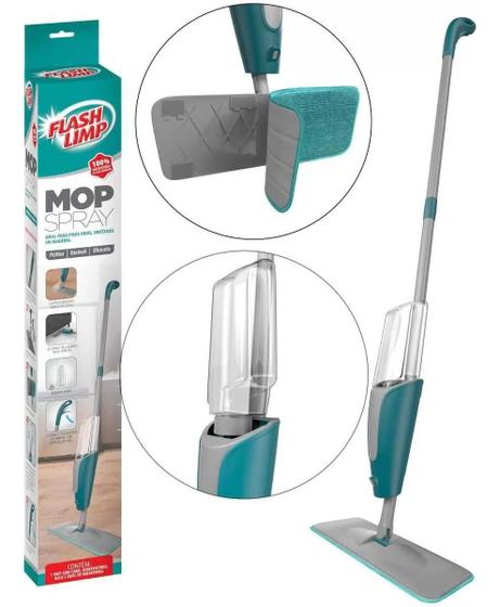 Imagem de Rodo Vassoura Mop Spray 400ml Com Micro Fibra Flash Limp