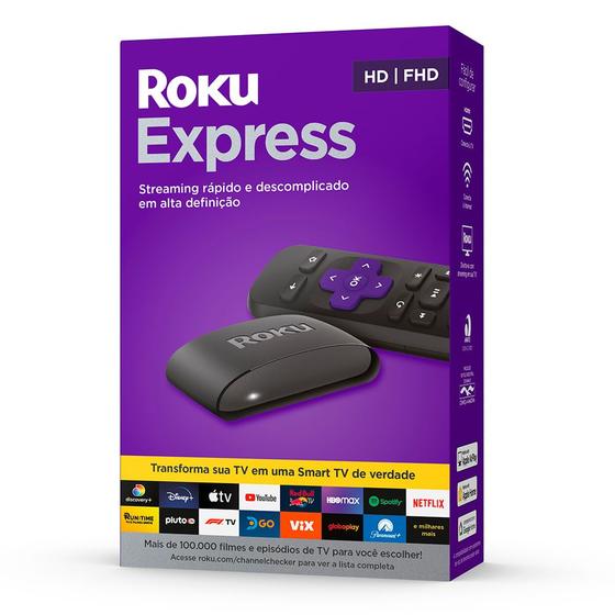 Roku Express Dispositivo de Streaming para TV HD / Full HD Menor preço em Roku Express Dispositivo de Streaming para TV HD / Full HD